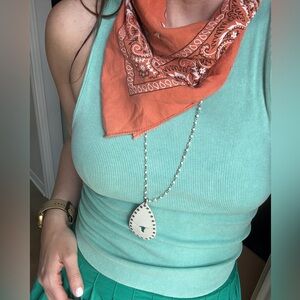 American Eagle ribbed sleeveless Mint Green Tank Top womens sz large